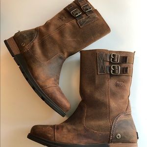 SOREL MAJOR PULL ON sz8 Soft Leather distressed